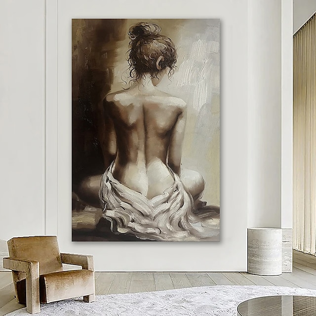  ミンチュラ手作り裸の女性の油絵キャンバスの壁の芸術の装飾家の装飾のための現代の抽象画ロールフレームレスストレッチされていない絵画