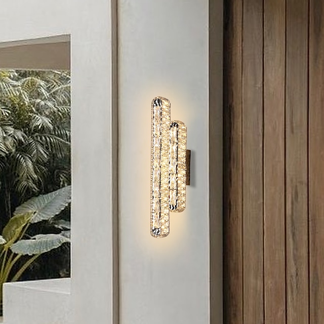  Внутренние настенные светильники Crystal G24 LED в скандинавском стиле для гостиной, магазинов, кафе, стальной теплый белый настенный светильник 110-240 В