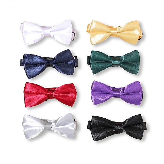  Kids / Toddler Boys Active Formal / Party / Festival Solid Color Classic Polyester Ties & Bows Silver / Black / White Kid onesize