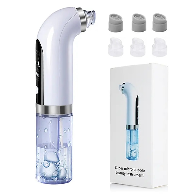  Small Bubble Blackhead Remover Vacumm With Led Light Water Cycle Black Head Cleaner Deep Cleaning Acne Pimple Removal