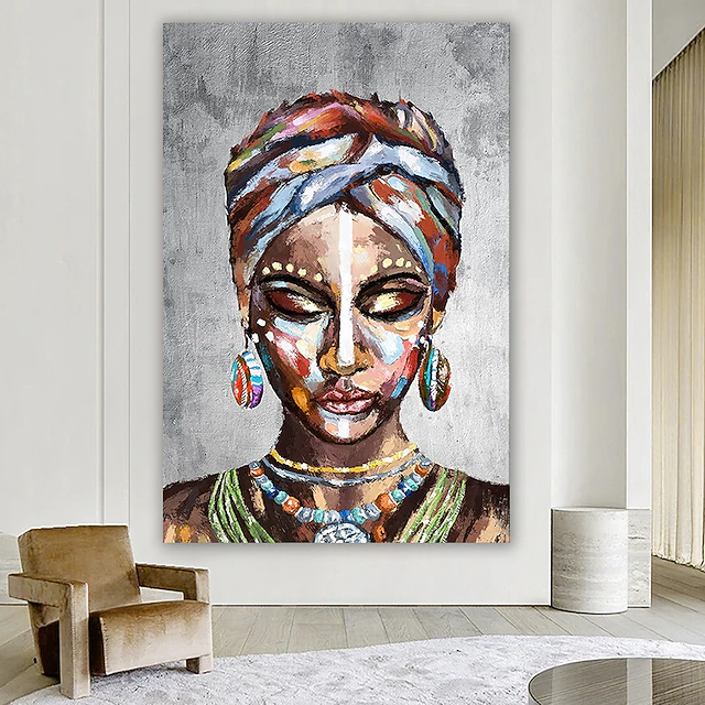 Handmade Oil Painting Canvas Wall Art Decoration Figure Portrait for Home Decor Rolled Frameless Unstretched Painting 12