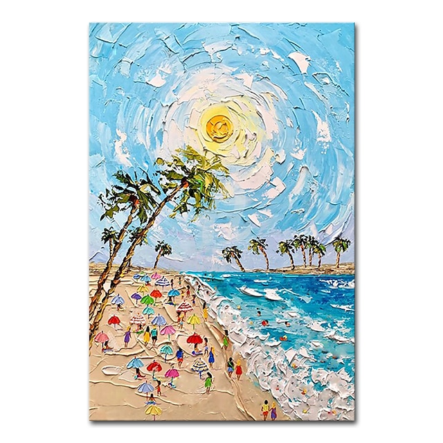  mintura fatti a mano spiaggia paesaggio dipinti ad olio su tela wall art decorazione moderna astratta trama spessa immagini per la decorazione domestica laminata senza cornice unstretched pittura