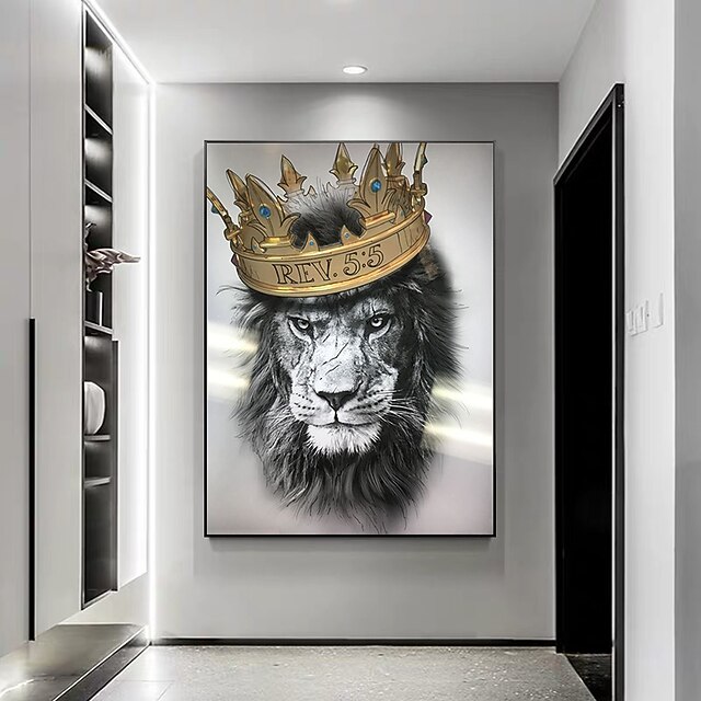 Wall Art Pictures A Lion with Dignity HD Animal Cool Prints Poster Home Decor Canvas Paintings Modular No Frame for Living Room4