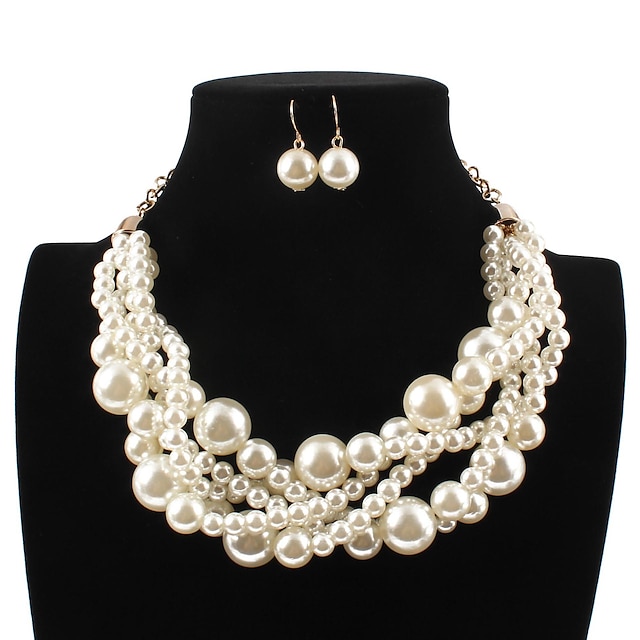  Ohrring Perlenkette Halskette Ohrringe Retro Vintage 1920s Aleación Für Der große Gatsby Cosplay Damen Modeschmuck Modeschmuck