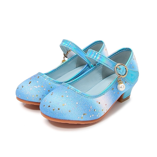  Girls' Heels Daily Flower Girl Shoes Princess Shoes School Shoes Glitter Portable Breathability Non-slipping Princess Shoes Big Kids(7years +) Little Kids(4-7ys) Gift Daily Walking Shoes Pearl Sequin