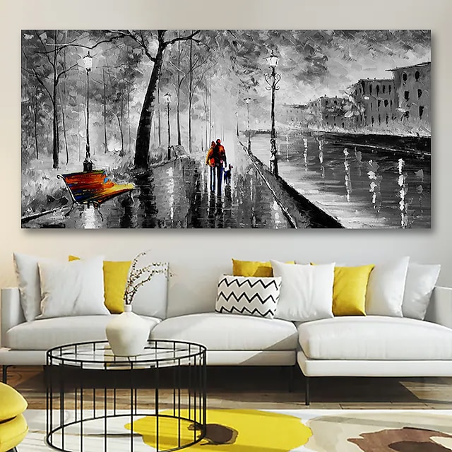  Oil Painting Handmade Hand Painted  Wall Art Modern Romantic Park Street View Home Decoration Decor Rolled Canvas No Frame Unstretched