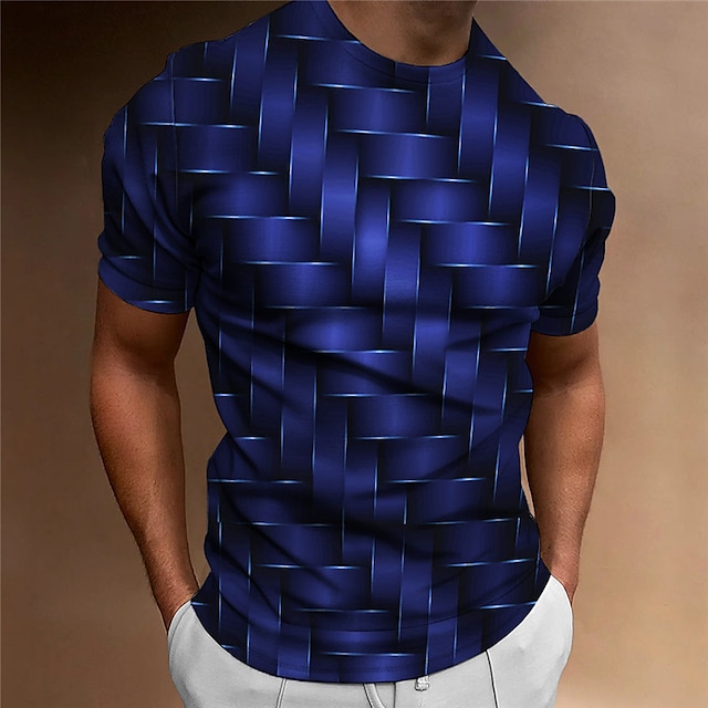  Pánské Tričko Grafika Geometrický Tričkový Oblečení 3D tisk Venkovní Denní Krátký rukáv Tisk Vinobraní Módní Designové
