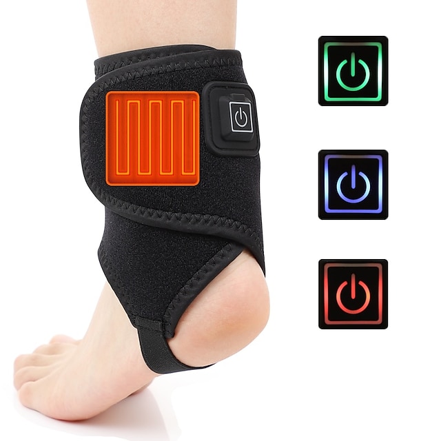  Electric Infrared Heating Ankle Brace Wormwood Hot Compress Physical Therapy Ankle Tendinitis Pain Relief Foot Sprain Recovery