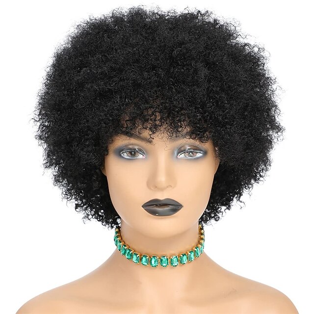 Afro Wigs for Black Women Human Hair Afro Wig for Daily Party Use 2023
