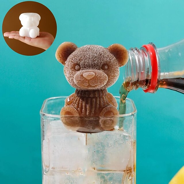 Silicone Mold Bear Shape Ice Cube Maker Chocolate Cake Mould Candy