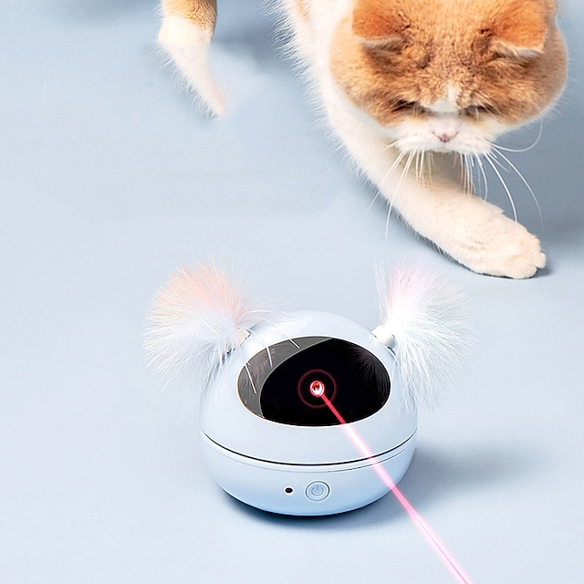  Pet Toys Infrared Laser Lights Cat Teasing Toys Automatic Feather Cats Self Hi Electric Cat Toys