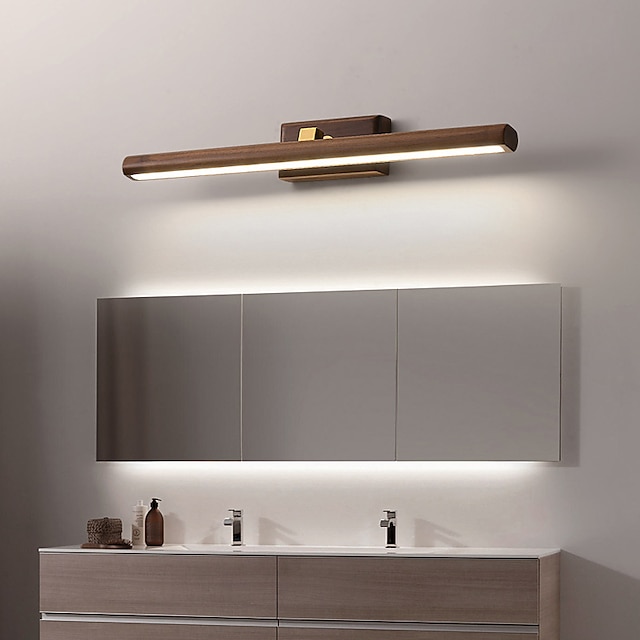  Interno Vintage Stile Nordico Luci da Specchio Lampade da Parete per Interni Soggiorno Camera da letto Legno Luce a muro 110-120V 220-240V