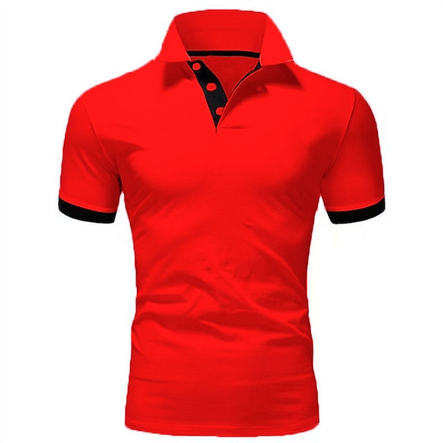 Men's Golf Shirt Polo Casual Sports Classic Short Sleeve Basic Casual ...