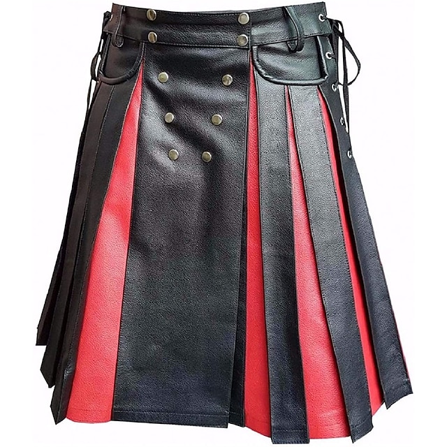  Retro Vintage Punk & Gothic Medieval 17th Century Skirt Scottish Utility Kilts Men's Halloween LARP Skirts