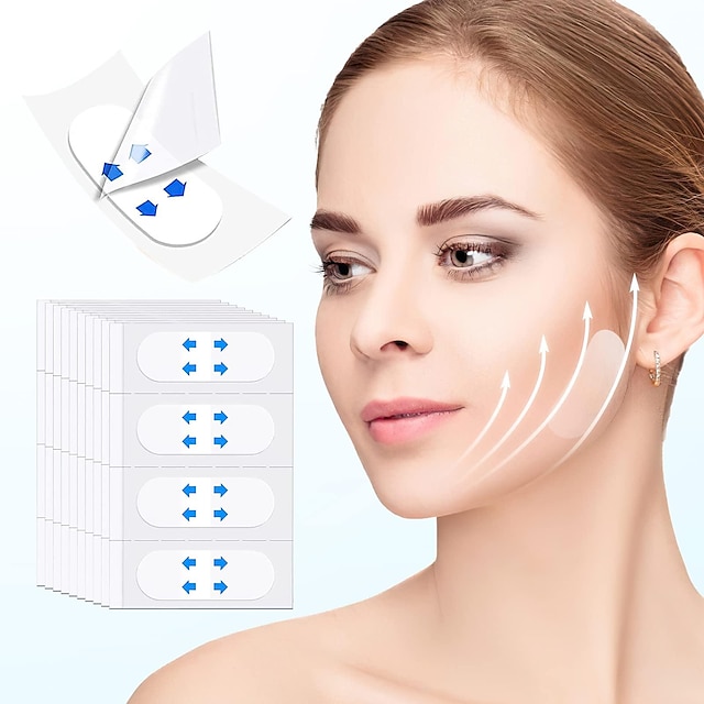  Face Lift Tape Wrinkle Patches - Face Tape Lifting Invisible, Instant Face Lift V-shaped Face, Makeup Tool Smooth Facial Double Chin Wrinkles Lift Saggy Skin, Face Lifter Tape Waterproof