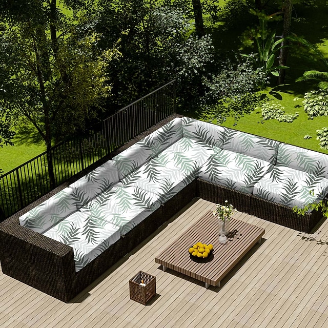 4 Pcs Outdoor Sofa Cushion Covers Patio Wicker Sofa Seat Cover