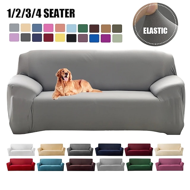  Stretch Couch Covers Sectional Sofa Cover For Dogs Pet, Farmhouse Slipcovers For Love Seat, L Shaped,3 Seater, U Shaped, Arm Chair Washable Couch Protector Soft Durable