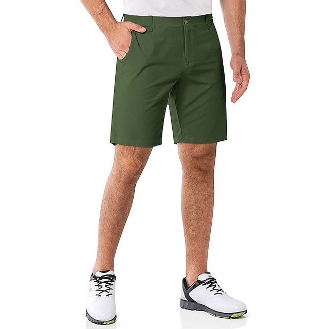 Men's Golf Shorts Breathable With Pockets Soft Shorts Bottoms Regular Fit Solid Color Summer