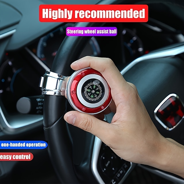  Maximize Your Driving Comfort with a 360°Rotating Steering Wheel Booster Ball!