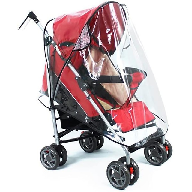  Universal Baby Stroller Rain Cover Pram Raincover Pushchair EVA Transparent and Waterproof for Buggy Baby Stroller Baby Carriage Travel Outdoor