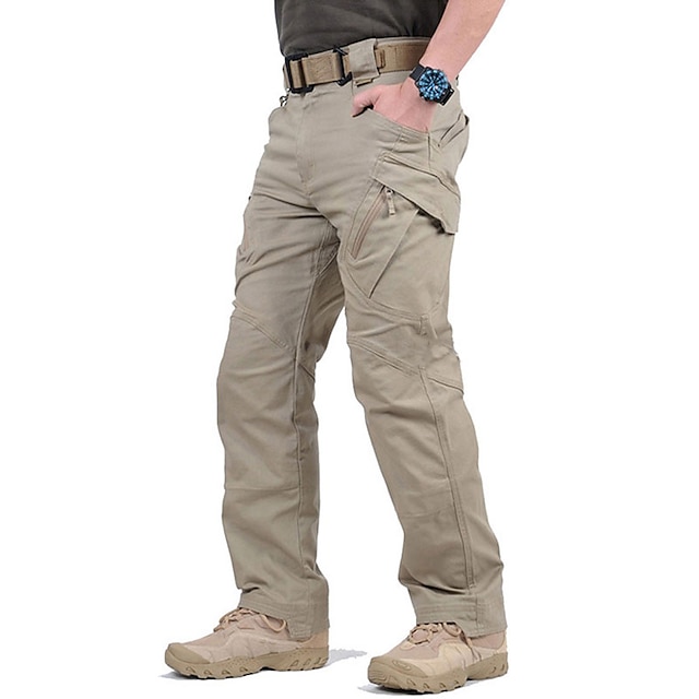  Męskie Spodnie cargo Spodnie taktyczne Kieszeń Równina Wodoodporny Komfort Na zewnątrz Codzienny Wyjściowe Moda Codzienny Czarny Zieleń wojskowa