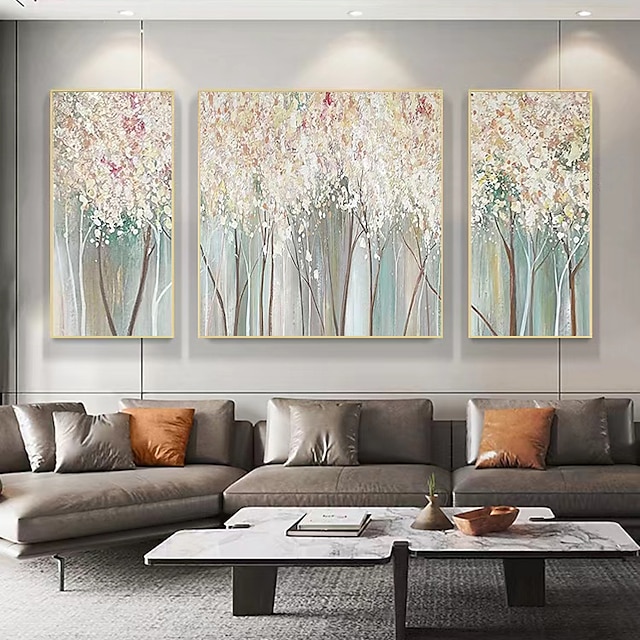  kolorowe teksturowane abstrakcyjne drzewo malarstwo ręcznie malowany obraz olejny artystyczny ręcznie malowany obraz olejny wystrój pokoju domowego