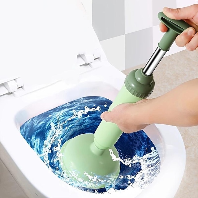  Piston de toilette, pompe à haute pression anti-colmatage nettoyant de toilette pour salle de bain cuisine évier vidange douche baignoire nettoyage