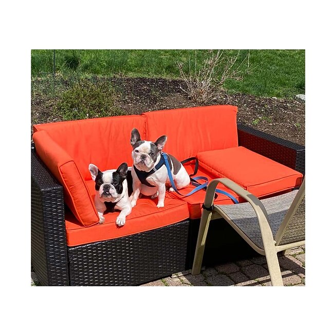 2 Pcs Outdoor Sofa Cushion Covers Patio Wicker Sofa Seat Cover