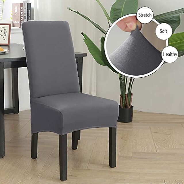 Dining Chair Covers, Burgundy Stretch Chair Cover, Spandex High Back Chair Protector Covers Seat Slipcover with Elastic Band for Dining Room,Wedding 26