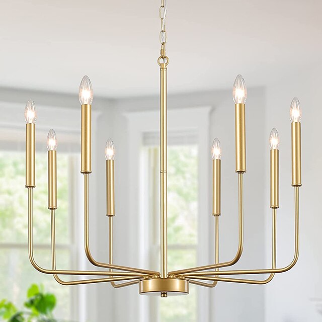  Farmhouse Candle Chandelier 6-Light 26.2