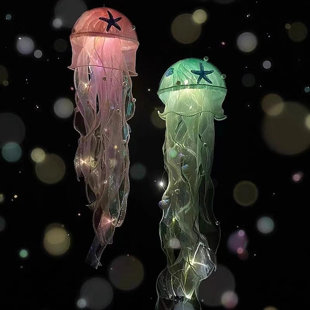 Handmade Creative Jellyfish Lamp Diy Material Package Aerial Hanging ...