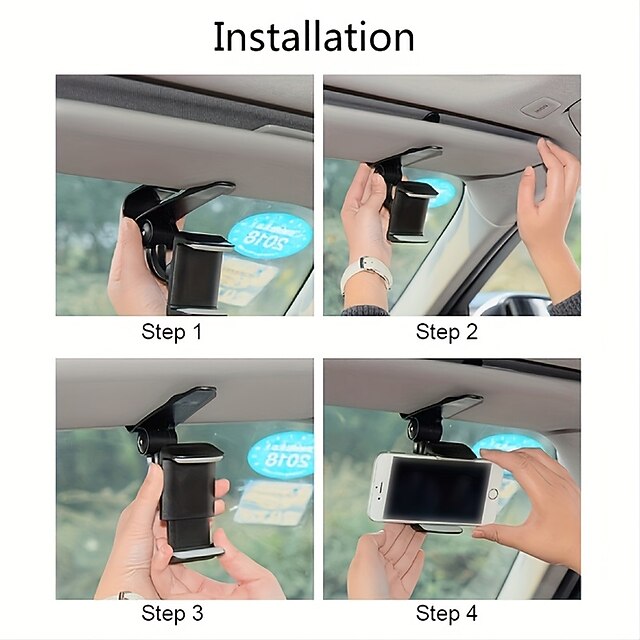 Sun Visor Phone Mount Car Phone Holder For Car Universal 360 Rotating ...