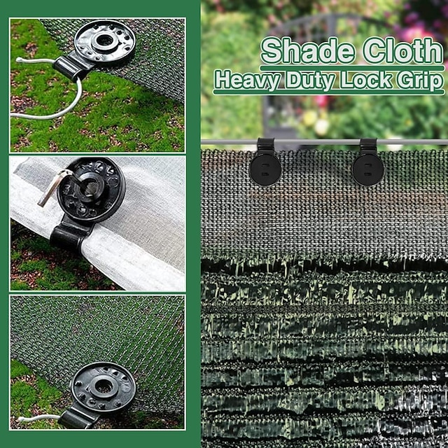 20pcs Shade Cloth Heavy Duty Lock Grip, New Shade Cloth Plastic Clips