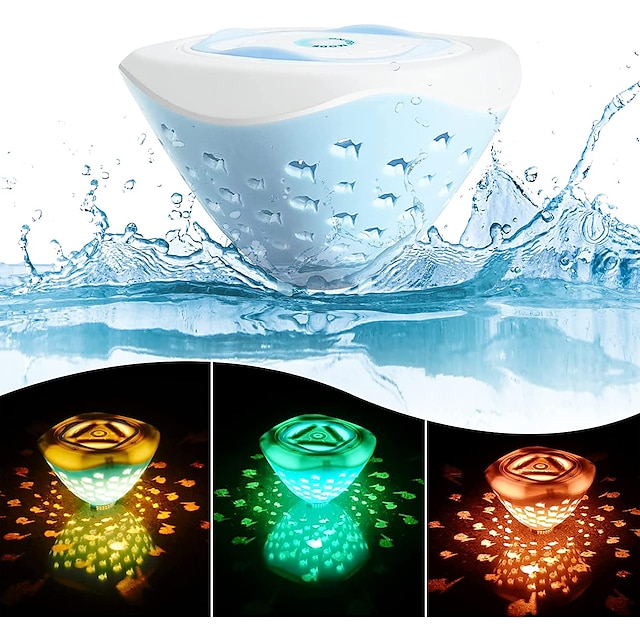  luce galleggiante per piscina modello di pesce lampada da piscina impermeabile vasca da bagno giocattoli per bambini luci galleggianti che cambiano colore 6 modalità led luci galleggianti che cambiano