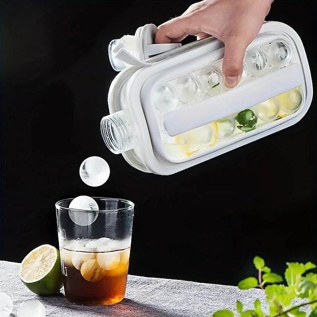  1 pieza fabricante de bolas de hielo hervidor de agua accesorios de barra de cocina gadgets molde creativo de cubitos de hielo 2 en 1 olla contenedor multifuncional