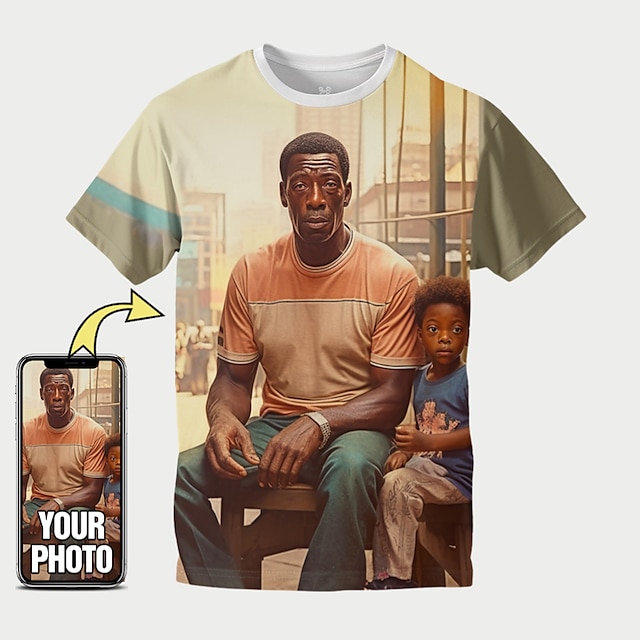  maglietta personalizzata da uomo, crea le tue camicie personalizzate, magliette personalizzate con stampa integrale, regali personalizzati