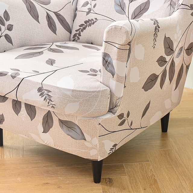 Stretch Wingback Chair Cover Wing Chair Slipcovers with Seat Cushion