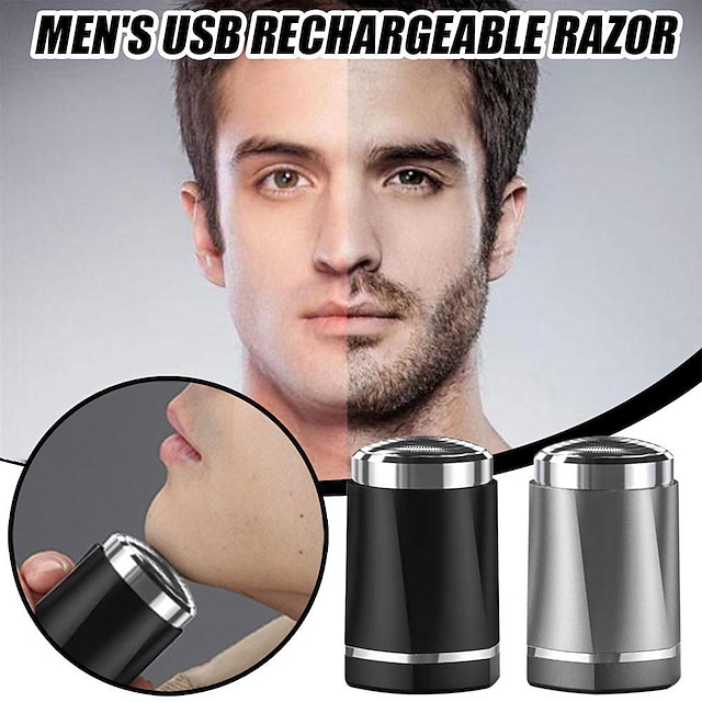  Mini Electric Shaver Smart Portable Beard Trimmer Washable All Over Razor USB Rechargeable Razors Shaver for Men Shaving Machine