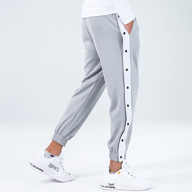  Bărbați Pantaloni Sport Tear Away Pantaloni Pantaloni de baschet Buzunar Bloc Culoare Confort Respirabil În aer liber Zilnic Ieșire Modă Casual Negru Albastru piscină