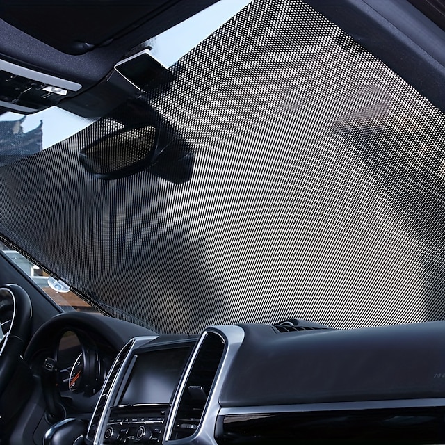 Starfire Auto-Sonnenschutzvorhang hinteres Seitenfenster vorne/hinten Windschutzscheibe Sonnenschutz blinkt schwarze Abdeckung Saugnapf universelles Autozubehör