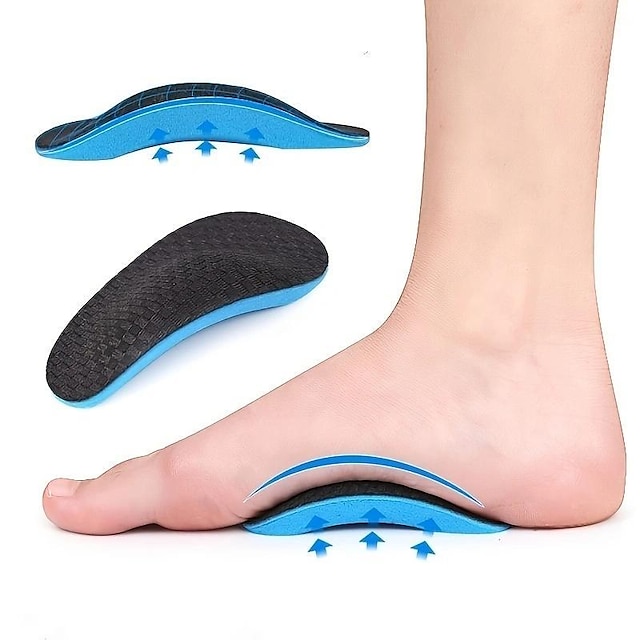  1 par ortopædiske indlægssåler eva flat feet svangstøttepuder til mænd & kvinder til sport & valgus varus feeten til sport & lyset skinnede