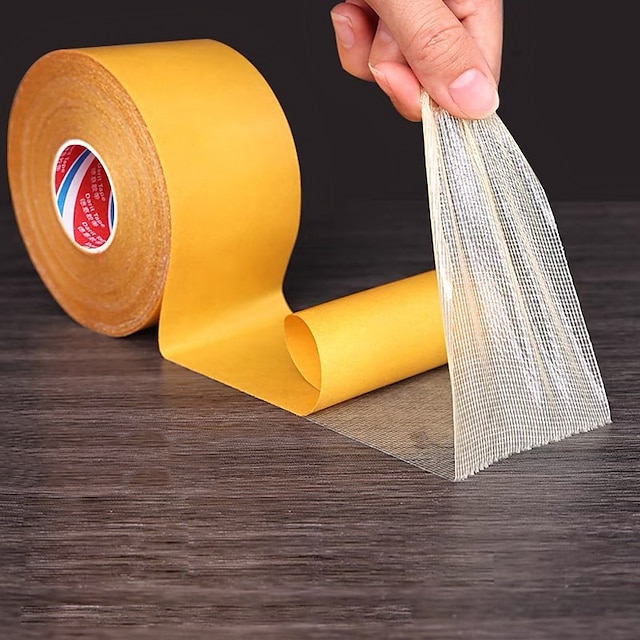 10M Mesh High Viscosity Transparent Double-sided Grid Tape Glass Grid ...