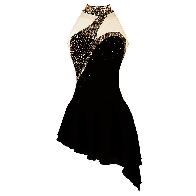 Figure Skating Dress Women's Girls' Ice Skating Dress Black White Pink