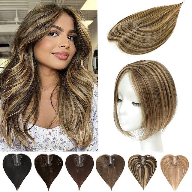 Hair Toppers for Women Real Human Hair Toppers Hair Pieces for Women 10 ...