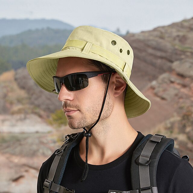Men's Sun Hat Bucket Hat Fishing Hat Wide Brim Outdoor Packable Waterproof UV Sun Protection