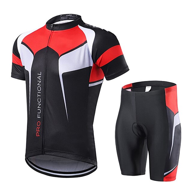  Men's Cycling Jersey Set Bicycle Short Sleeve Set Bicycle Bike Biking Jersey Set Quick-Dry Breathable Shirt Breathable Soft Comfortable Apparel Bike Wear