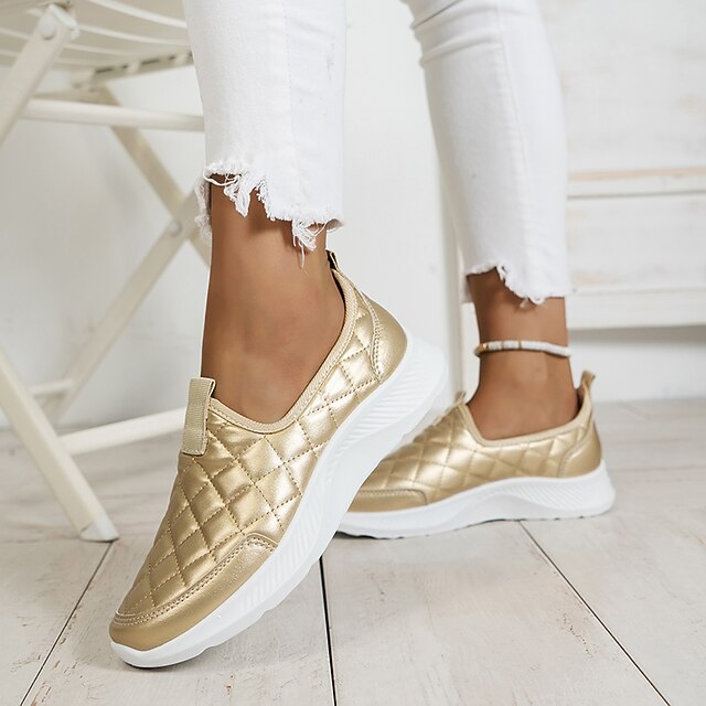 Women's Sneakers Plus Size Slipon Sneakers Comfort Shoes Daily Solid