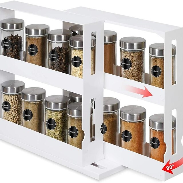 Rotating Spice Racks, Free Standing Spice Jar Rack Rotating Cupboard