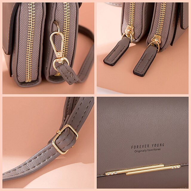 حقيبة جوال Small Saffiano Leather Smartphone Crossbody Bag - pink shopping  sa