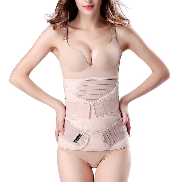  Supporto postpartum 3 in 1 - cintura dimagrante modellante per pancia/vita/bacino di recupero, beige,